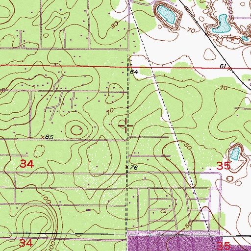 Topographic Map of First Hispanic Church, FL