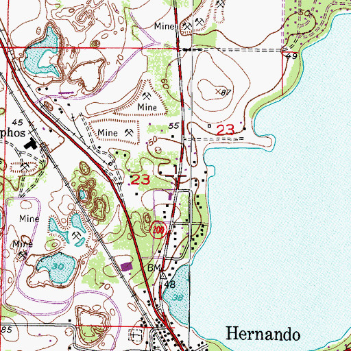 Topographic Map of Spanish Church House of Prayer, FL