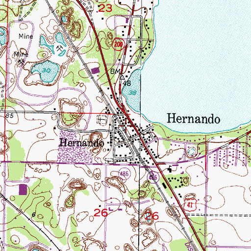 Topographic Map of Mount Carmel Missionary Baptist Church, FL