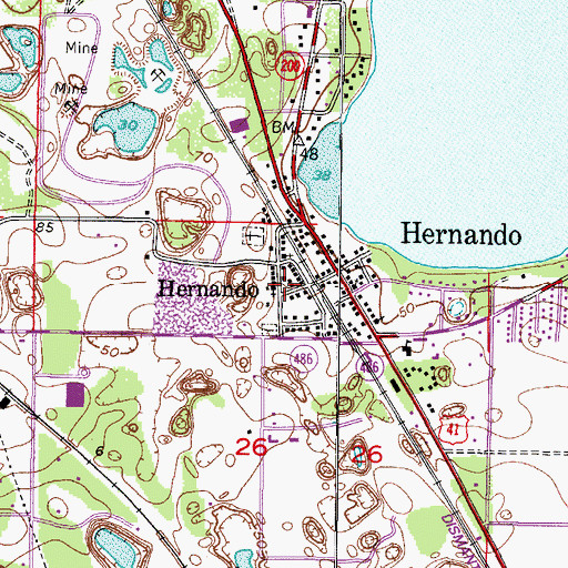 Topographic Map of Mount Zion AME Church, FL