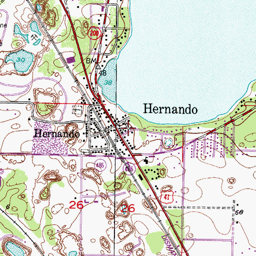 Topographic Map of Citrus Family Worship Center, FL
