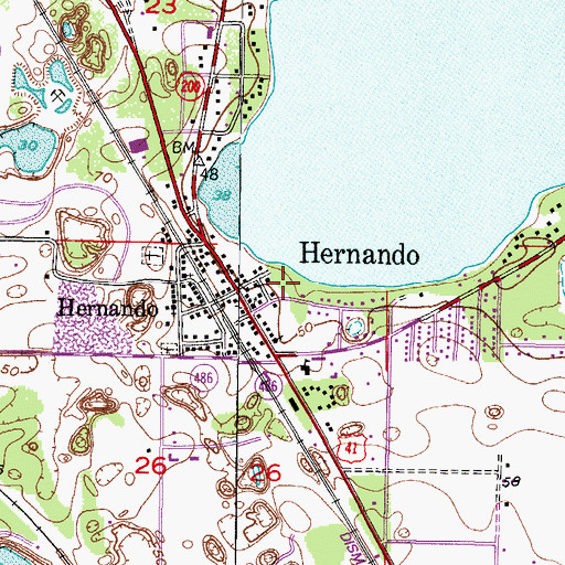 Topographic Map of Citrus County Fire Rescue Station 5, FL