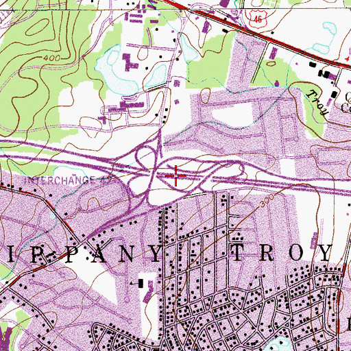 Topographic Map of Interchange 42, NJ