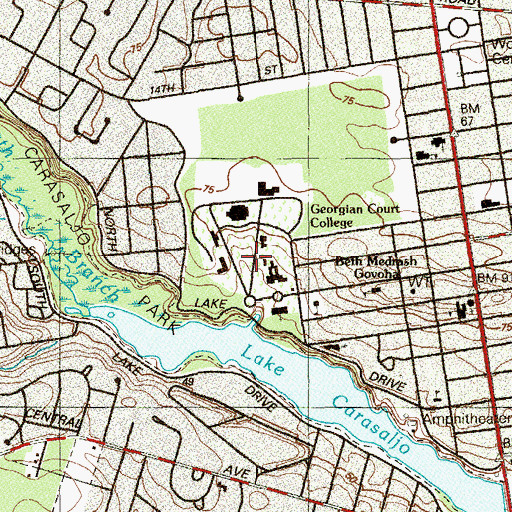 Topographic Map of Italian Garden, NJ
