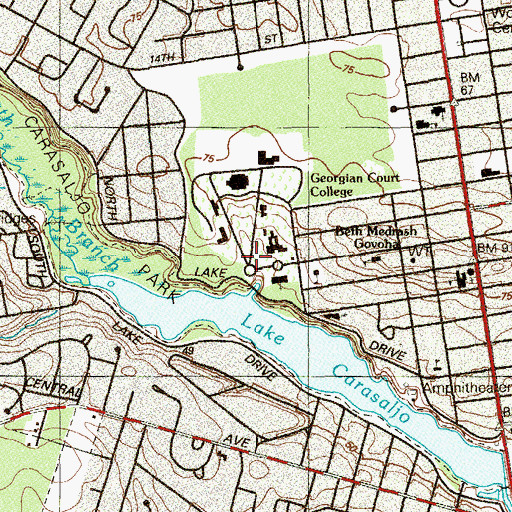 Topographic Map of Founder's Grove, NJ
