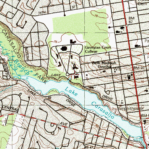 Topographic Map of Sunken Garden, NJ