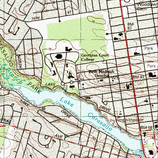 Topographic Map of Seventh Street Gate House, NJ