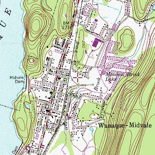 Topographic Map of Wanaque Elementary School, NJ