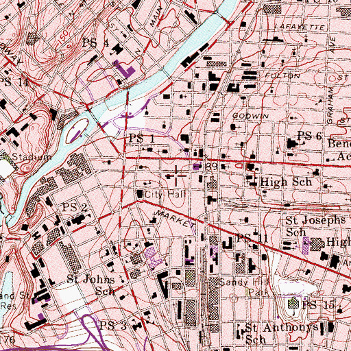 Topographic Map of Norman S Weir Elementary School, NJ