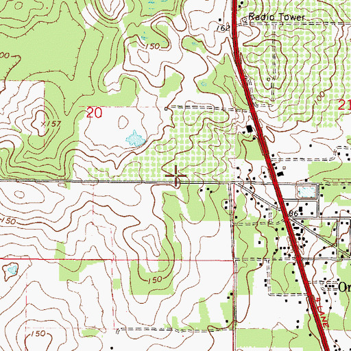 Topographic Map of Clay Electric Cooperative Substation, FL