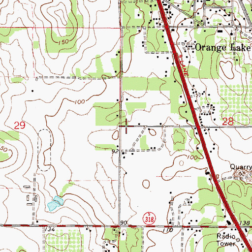 Topographic Map of Solomon Chapel United Methodist Church, FL