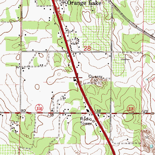 Topographic Map of Sneed Chapel AME Church, FL