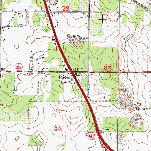 Topographic Map of FAA Radio Tower (ASR-9), FL