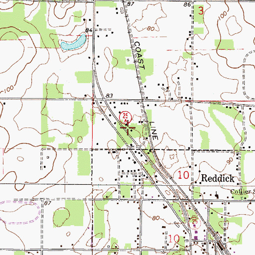 Topographic Map of New Life Tabernacle of Deliverance, FL