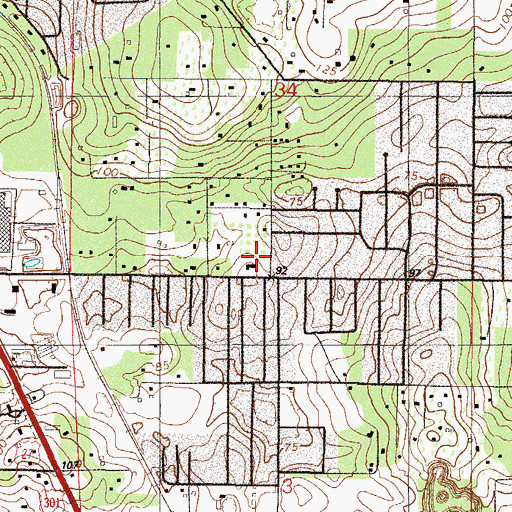 Topographic Map of South Ocala Baptist Church, FL