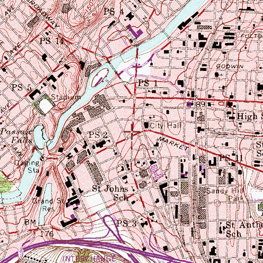 Topographic Map of Elbow Building, NJ