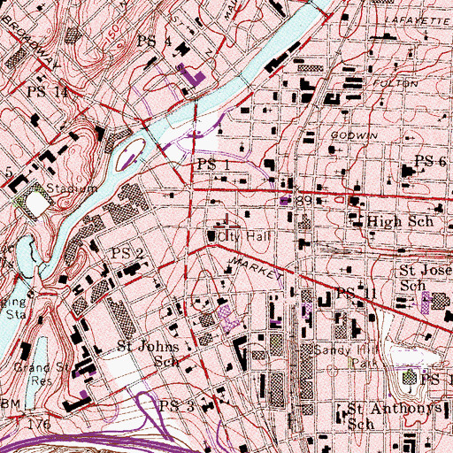 Topographic Map of Colt Building, NJ