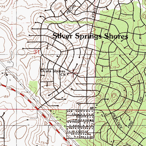 Topographic Map of Wings of Faith Fellowship Church, FL