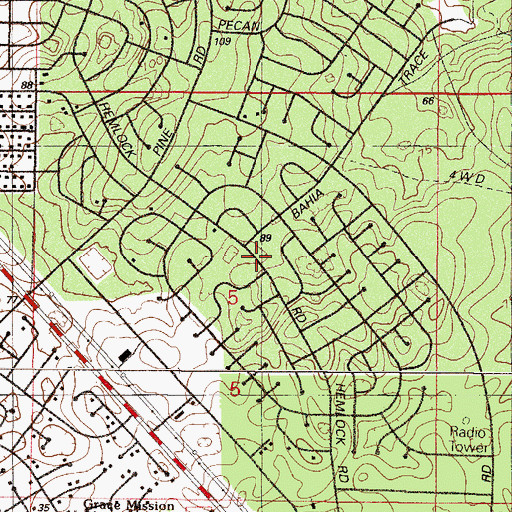 Topographic Map of Shree Krishna Manbir Incorporated, FL