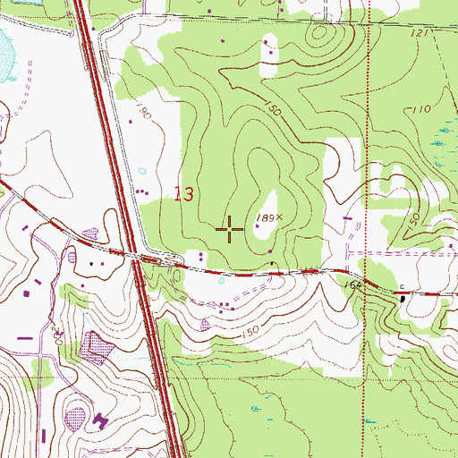 Topographic Map of Cellular Phone Tower-Spectricite Communications, FL
