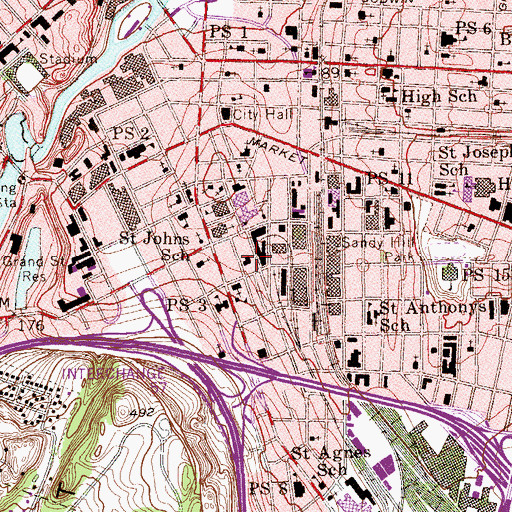 Topographic Map of Saint Frances Home for Working Girls, NJ
