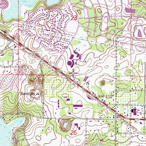 Topographic Map of Candler United Baptist Church, FL