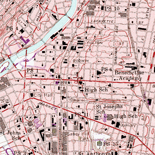 Topographic Map of Calvary Baptist Community Health Center, NJ