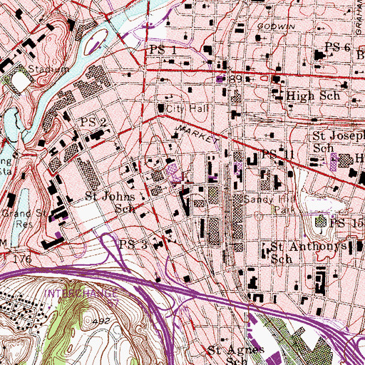 Topographic Map of Memorial Day Nursery, NJ