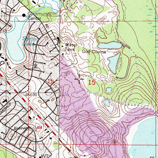 Topographic Map of Silver Springs Shores Presbyterian Church, FL