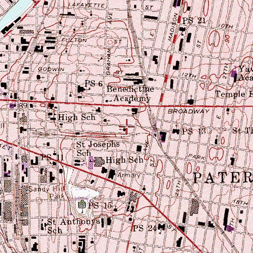 Topographic Map of Macedonia Church of God, NJ