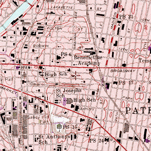 Topographic Map of Gospel Chapel, NJ