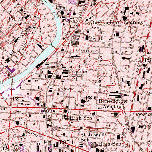 Topographic Map of Saint Augustine Presbyterian Church, NJ