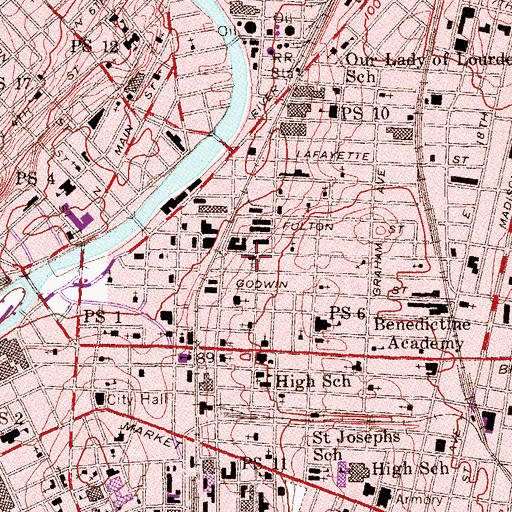 Topographic Map of Community Baptist Church, NJ