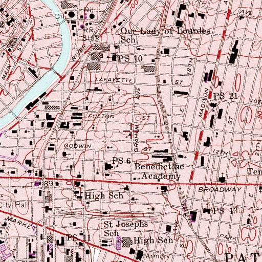 Topographic Map of Saint Aidans Episcopal Church, NJ