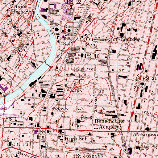 Topographic Map of New Mount Zion African Methodist Episcopal Church, NJ