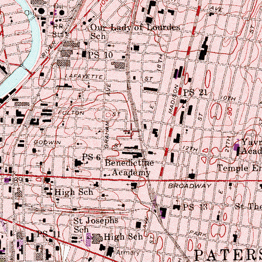 Topographic Map of Bethel Church of Christ, NJ