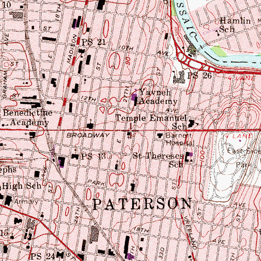 Topographic Map of Reformed Church of the Covenant, NJ