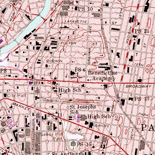 Topographic Map of Barbour's Park, NJ