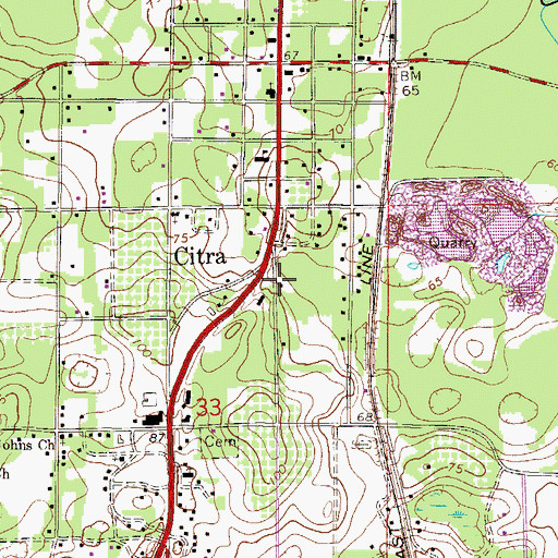 Topographic Map of Faith Baptist Church, FL