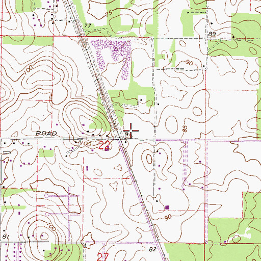 Topographic Map of Marion County Fire Rescue Station 1 Anthony, FL