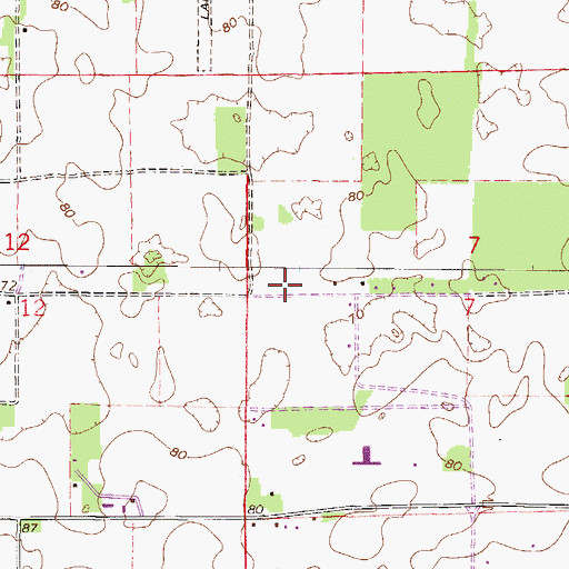 Topographic Map of Mount Zion United Methodist Church, FL