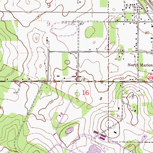 Topographic Map of Church of God of Prophecy, FL