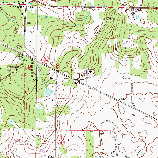 Topographic Map of Calvary Missionary Baptist Church, FL