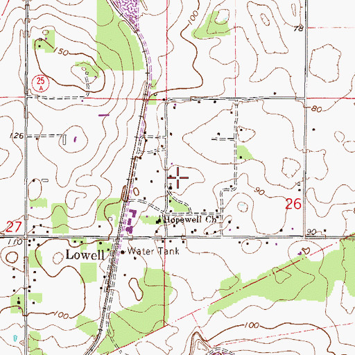 Topographic Map of Scott Memorial United Methodist Church, FL