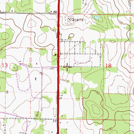 Topographic Map of Marion County Sheriff's Office - North Multi - District, FL