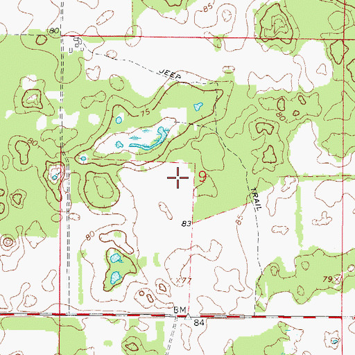 Topographic Map of Coleman Federal Correctional Complex, FL