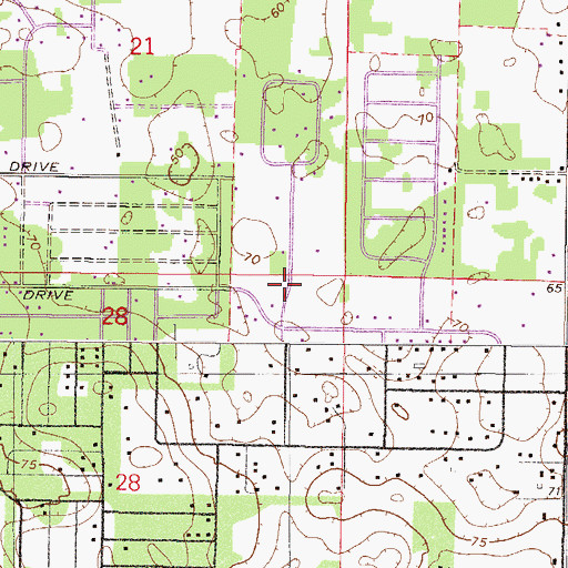 Topographic Map of Agape Baptist Church, FL