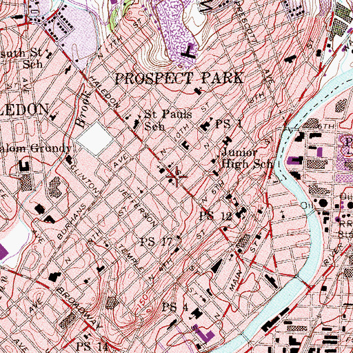 Topographic Map of Gospel Tabernacle, NJ