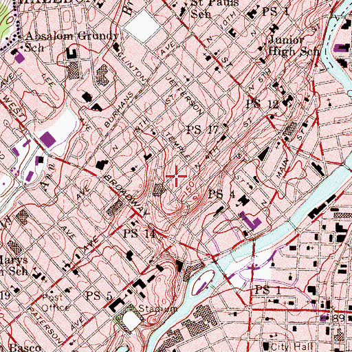 Topographic Map of Kingdom Hall of Jehovahs Witnesses, NJ