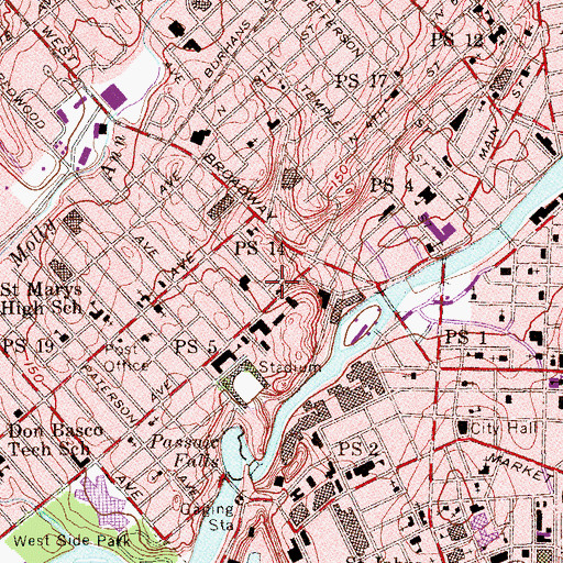 Topographic Map of Trinity Church, NJ